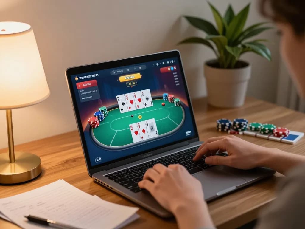 Pengaturan permainan poker online yang menarik menampilkan dewi89 dengan suasana yang nyaman dan elemen strategis