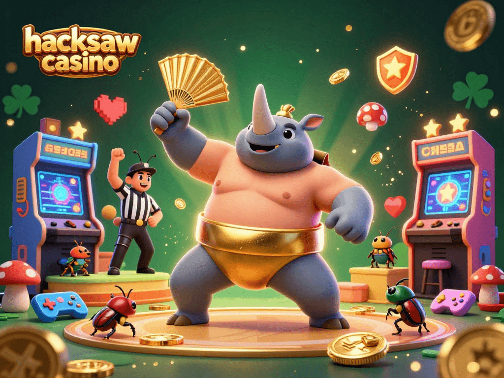 Engage in thrilling gameplay at hacksaw casino with vibrant 3D illustrations of lively characters.