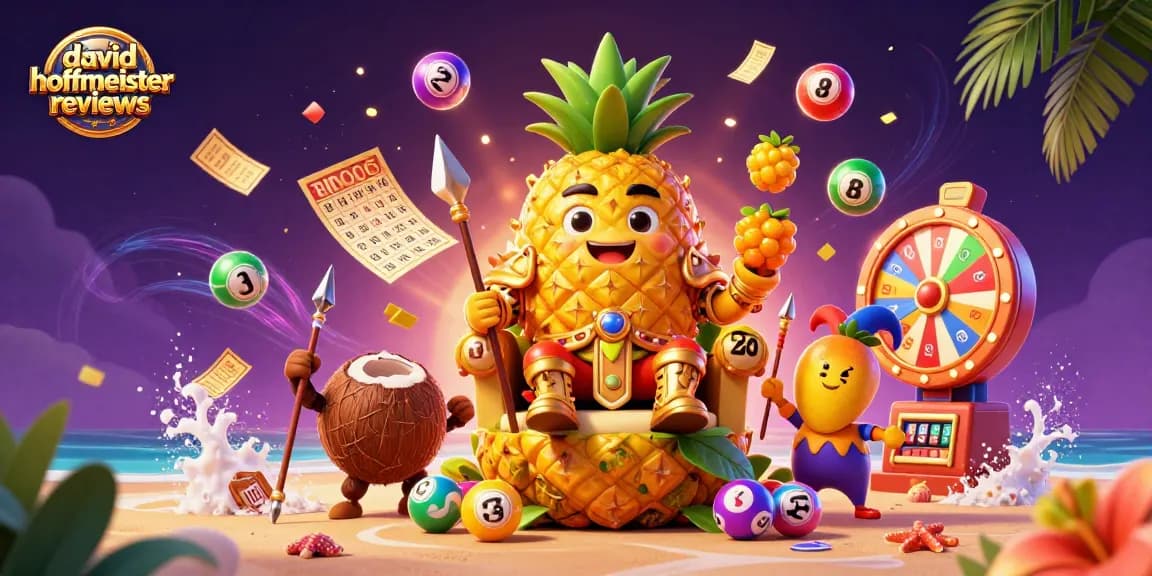 Engage with exciting david hoffmeister reviews in a vibrant beach bingo casino illustration filled with dynamic elements.