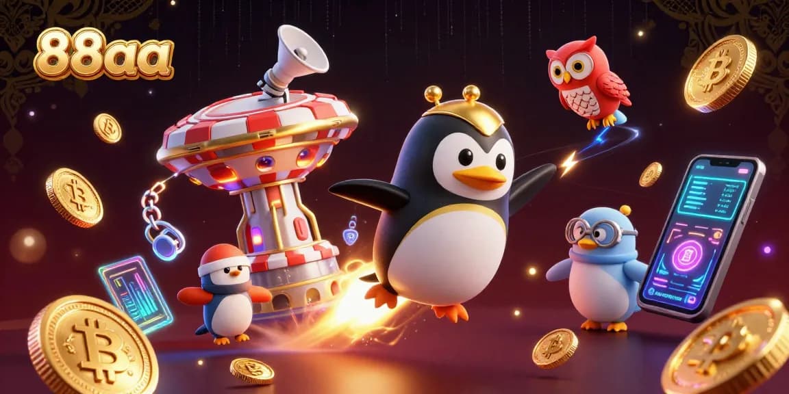 Experience gaming excitement like 88aa with a thrilling cosmic penguin casino adventure.