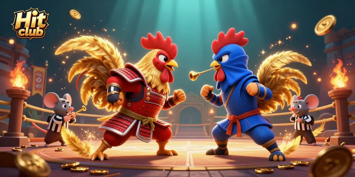 Engage in thrilling action at Hit club, where fighting roosters duel amidst dynamic gambling elements.