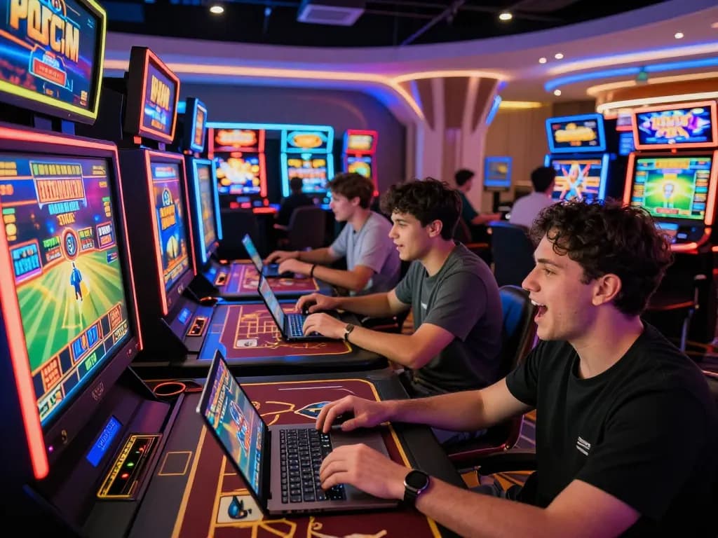 Exciting online gaming experience at winstrike69, showcasing diverse players enjoying virtual casino games.