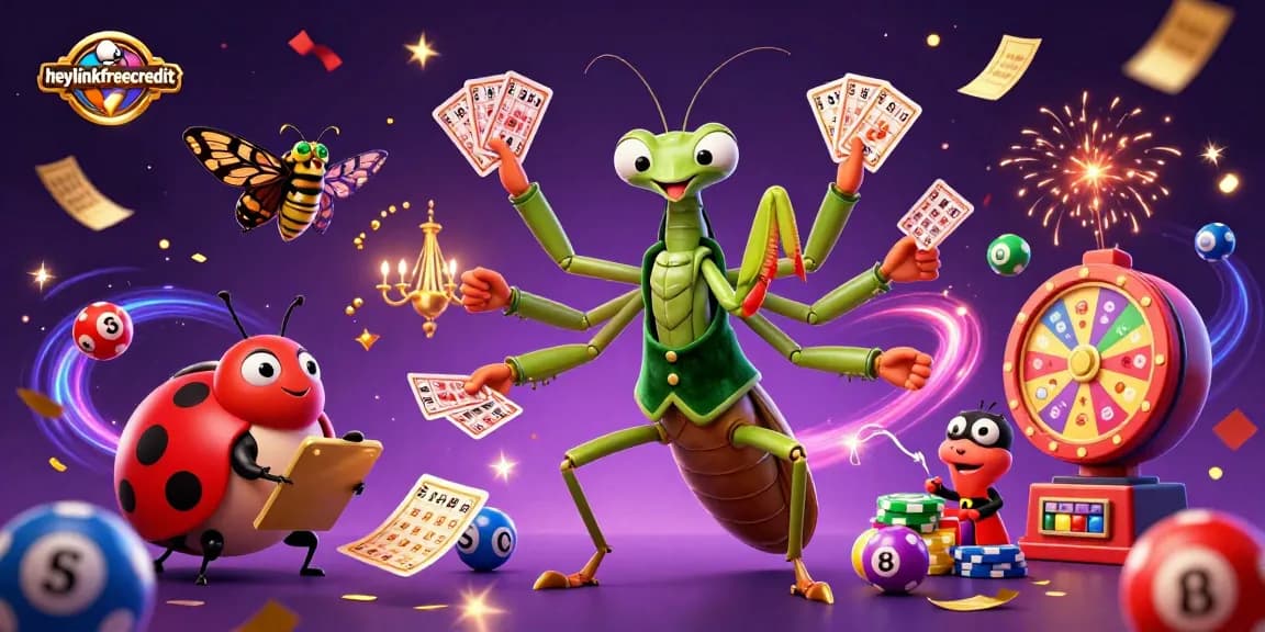 Experience the thrill of casino action with heylinkfreecredit in a vibrant 3D lottery scene.