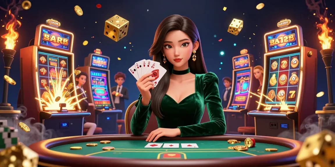 Experience thrilling gameplay with zt9398 at a luxury poker table surrounded by vibrant casino action.
