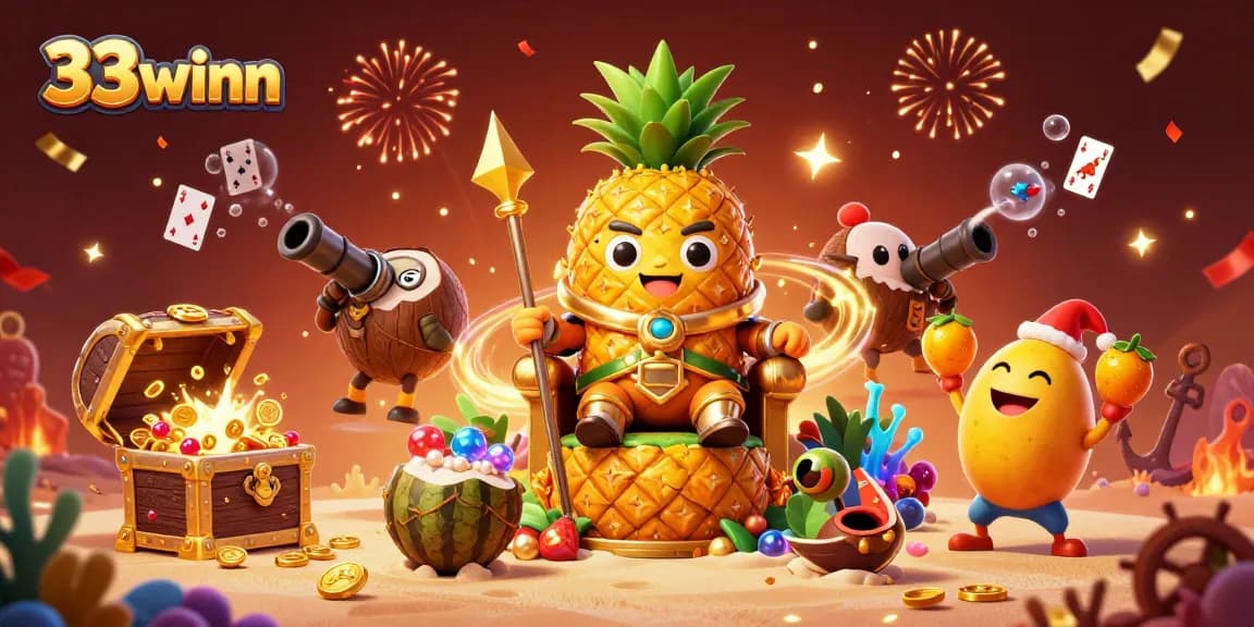 Experience thrilling gaming action with 33winn's vibrant online casino scene filled with rich details.