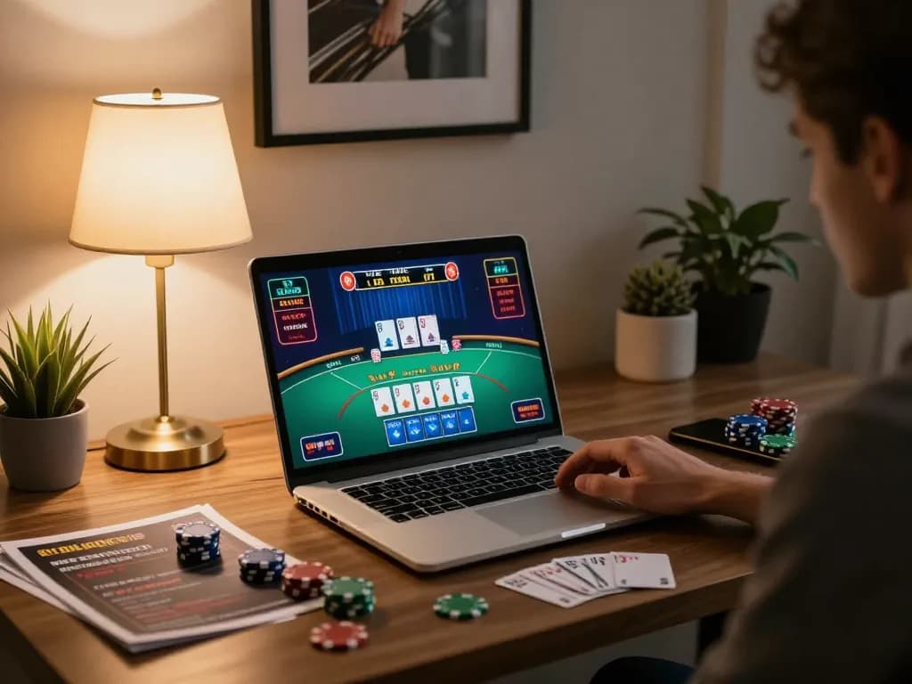 KADAL778 online gambling strategy session with player focused on live dealer blackjack game.