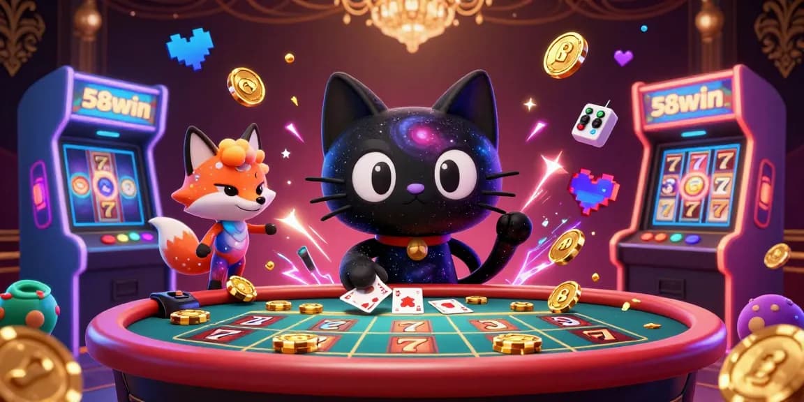 Experience thrilling gameplay at 58win with vibrant visuals and unique casino design elements.