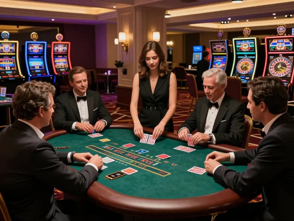 cloud-africa immersive gameplay at elegant blackjack table with sophisticated atmosphere