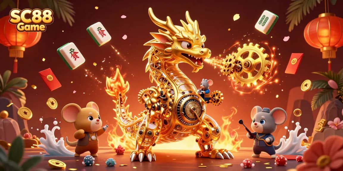 Engage in the SC88 Game with a vibrant illustration of an epic dragon scene.