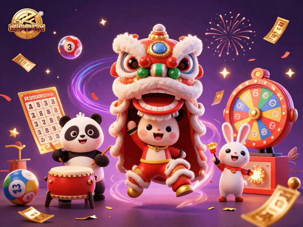 Engage with selfeducatedamerican's thrilling casino world, featuring festive characters in a vibrant 3D illustration.