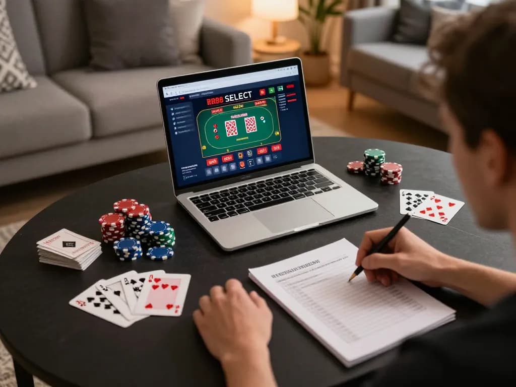 Engage with RR88 SELECT for exciting online casino gameplay in a cozy home setting.