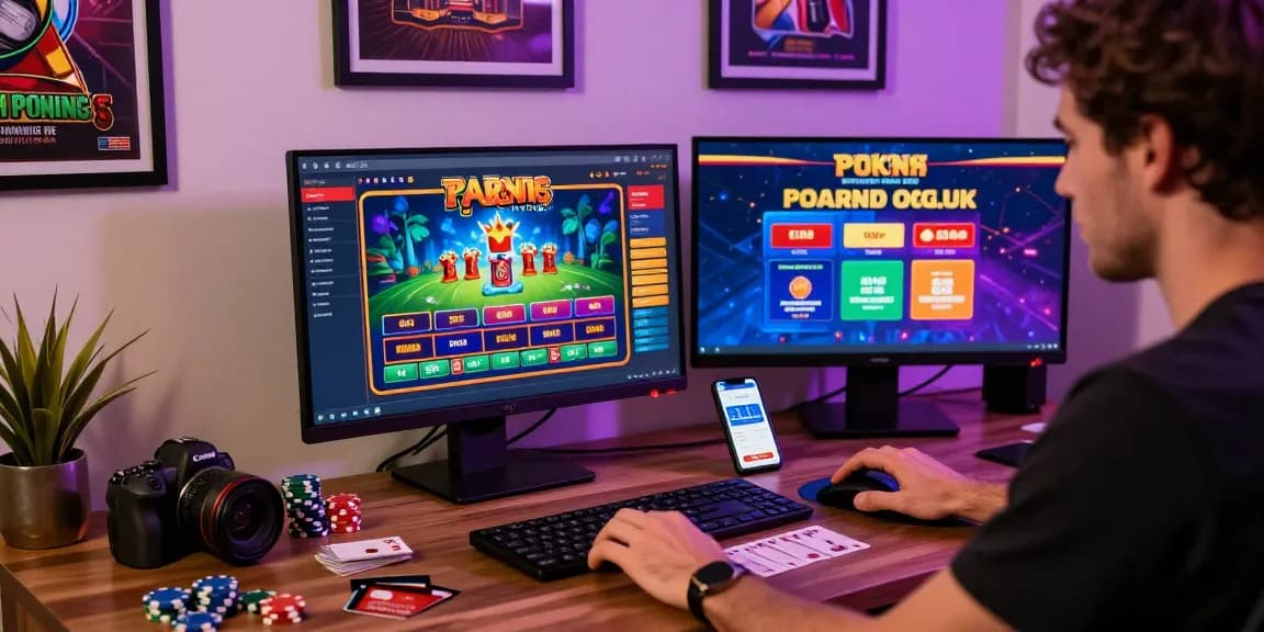 Engaging player at a home office exploring credit card casinos at scoarch.org.uk