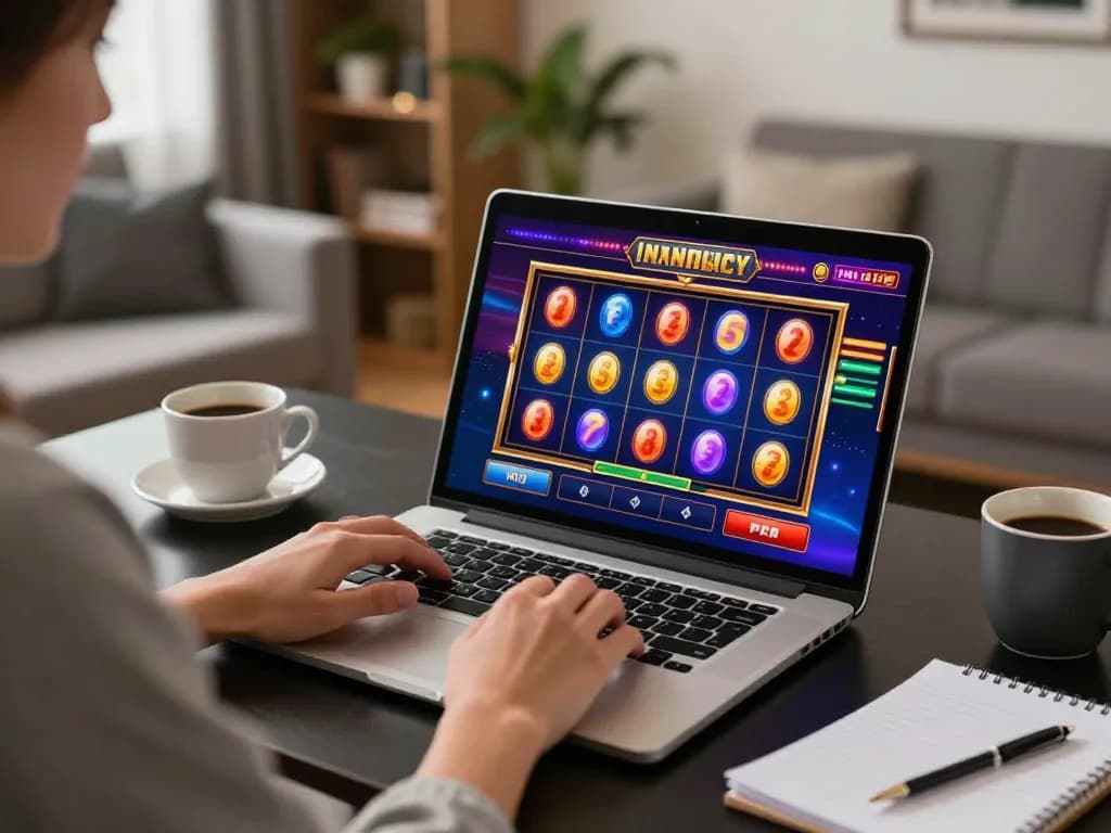 Engaging gameplay at Canada online casinos shown on a laptop screen, emphasizing strategic betting.