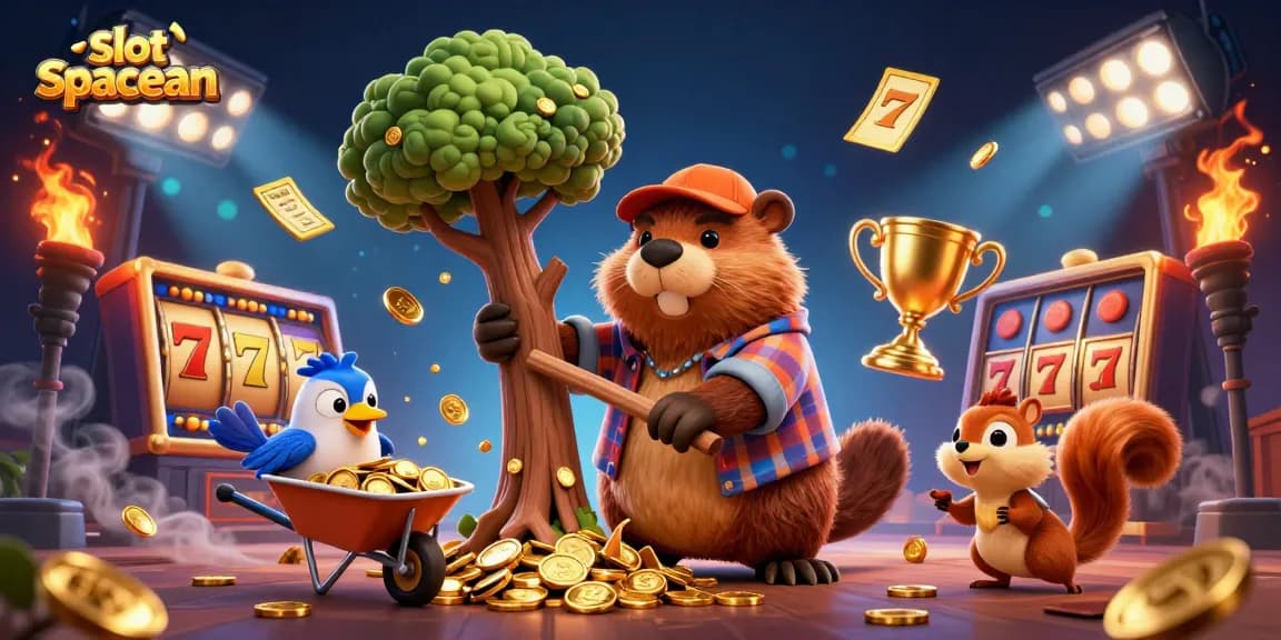 Play the exciting slot spaceman game with animated characters collecting golden rewards in vibrant 3D action.
