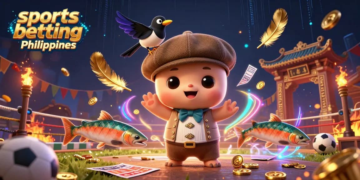Experience exhilarating sports betting Philippines with vibrant characters and dynamic gaming elements in a thrilling 3D scene.