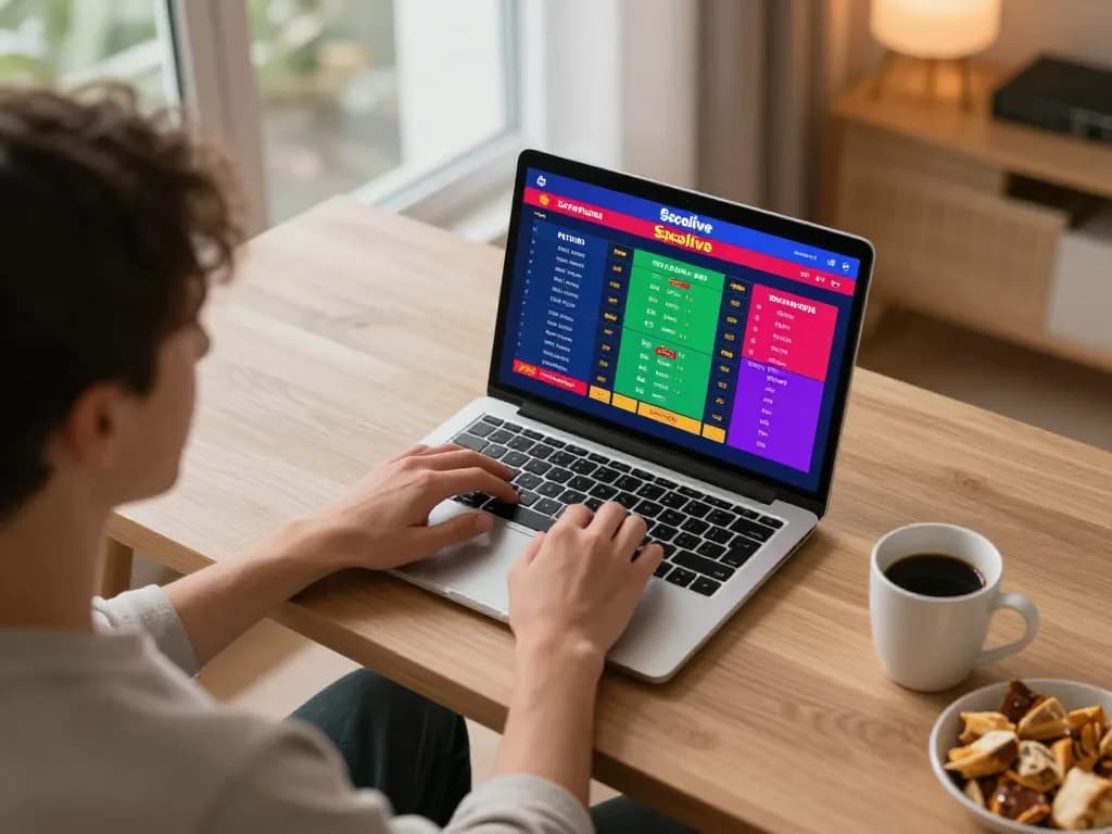 Socolive sports betting setup at home, showcasing engaging online gambling atmosphere