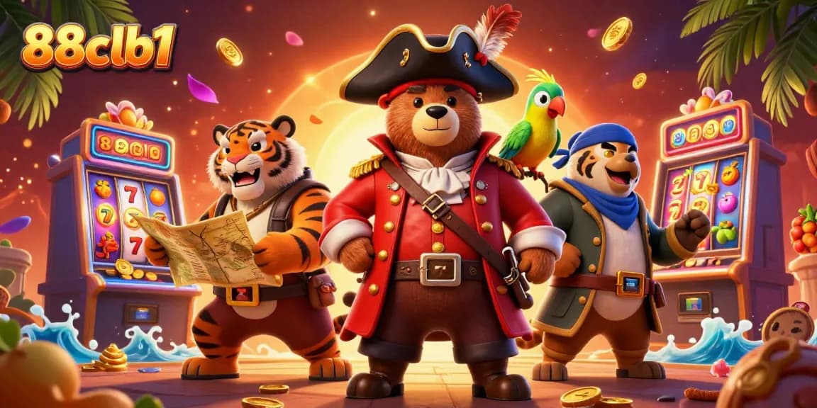 Spin the reels with 88clb1’s exciting slots featuring a pirate bear, tiger mate, and golden parrot.