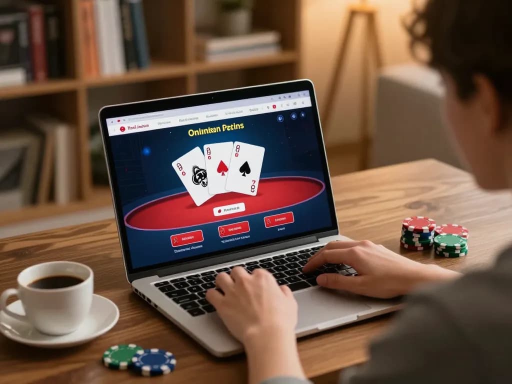 88xx user enjoying online poker game at home, showcasing engaging strategy and lifestyle.