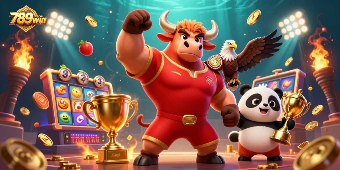 Winning big at 789win with vibrant 3D casino characters celebrating jackpot victories