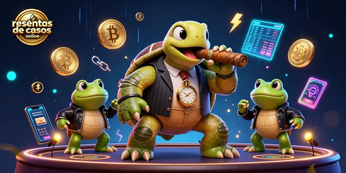 Reseñas de casinos online: ilustra personajes de un casino con monedas y elementos financieros.
