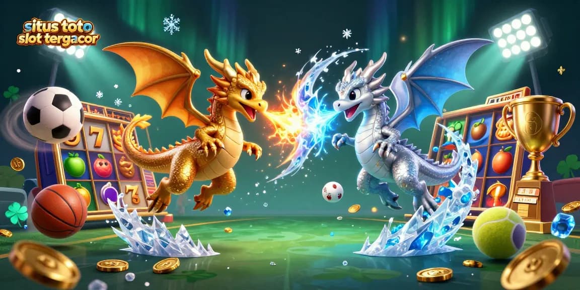 Experience the excitement of situs toto slot tergacor with vibrant 3D dragons and dynamic slot elements.