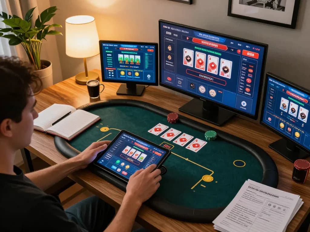 Engaging in online poker gameplay on dinamit4d while exploring strategy notes