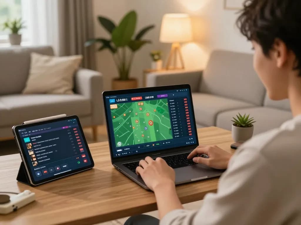 Lô đề online gaming session at home with player actively placing bets on laptop.