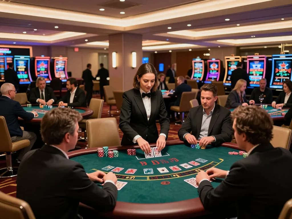 Players enjoying blackjack at king33 live casino, highlighting strategic gameplay and excitement