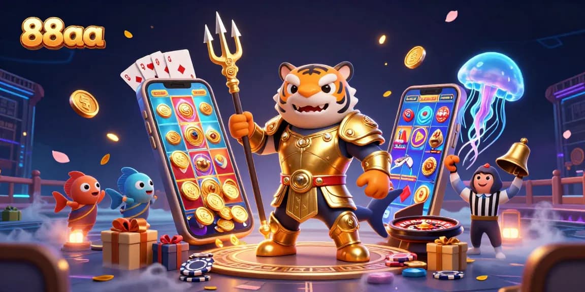Experience thrilling gameplay with 88aa in this vibrant underwater casino scene filled with action.
