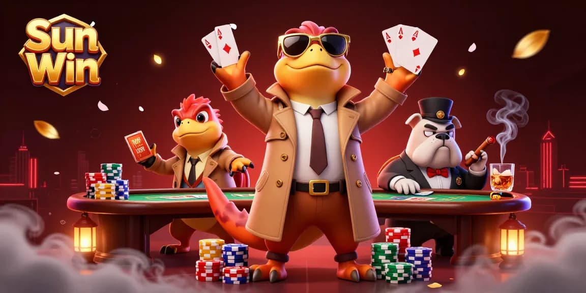Engage with Sun Win at a VIP casino; raptors in a trench coat sneak in.