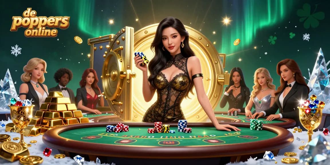 Experience the thrill of de poppers online with a glamorous poker scene filled with treasures.