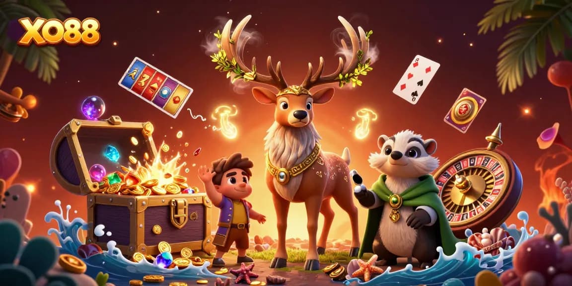 Spin and win with XO88's vibrant casino adventures featuring treasures and dynamic gameplay.