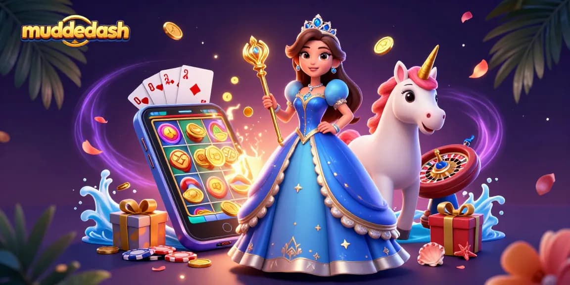 Muddledash offers a vibrant illustration of gambling excitement with immersive game elements and enchanting characters.