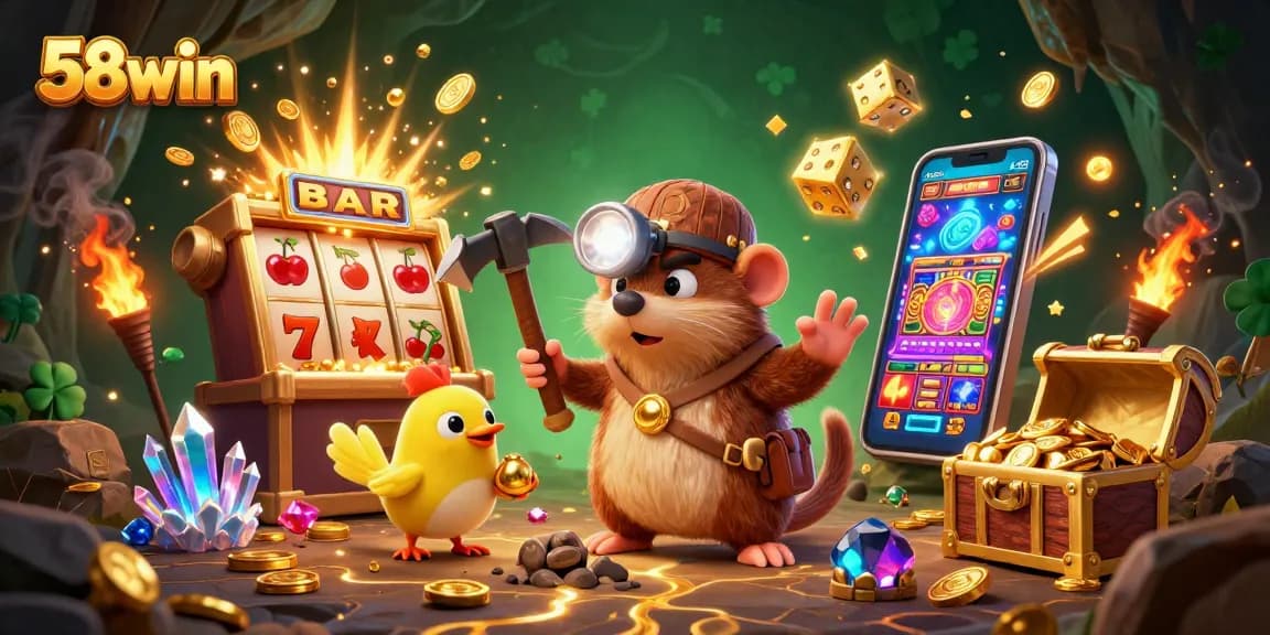 Experience the thrill of 58win with dynamic slot machines, treasures, and vibrant gaming action.