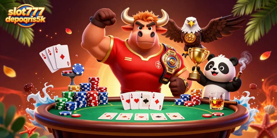 Experience thrilling wins with slot777depoqris5k as exciting characters celebrate on the casino floor.