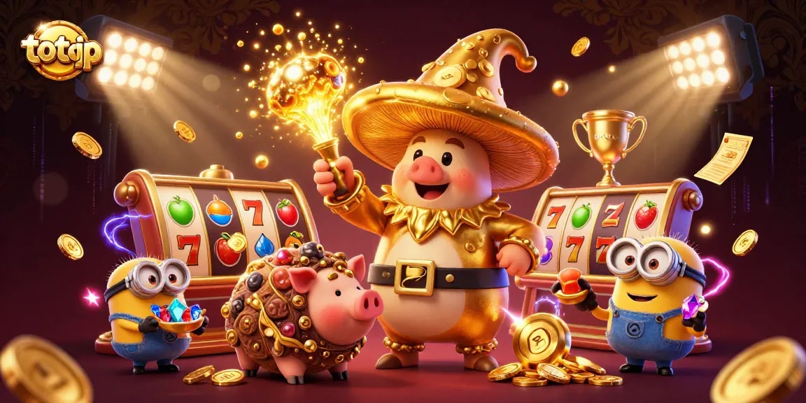 Engage with exciting toto jp slot games featuring vibrant symbols and magical elements in a dynamic 3D scene.