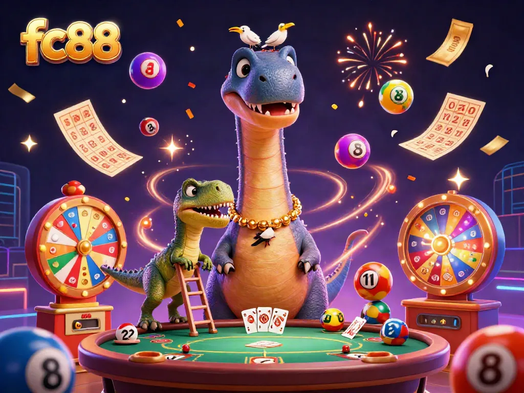 Experience thrilling gaming action with fc88 in vibrant 3D scene showcasing unique casino elements.