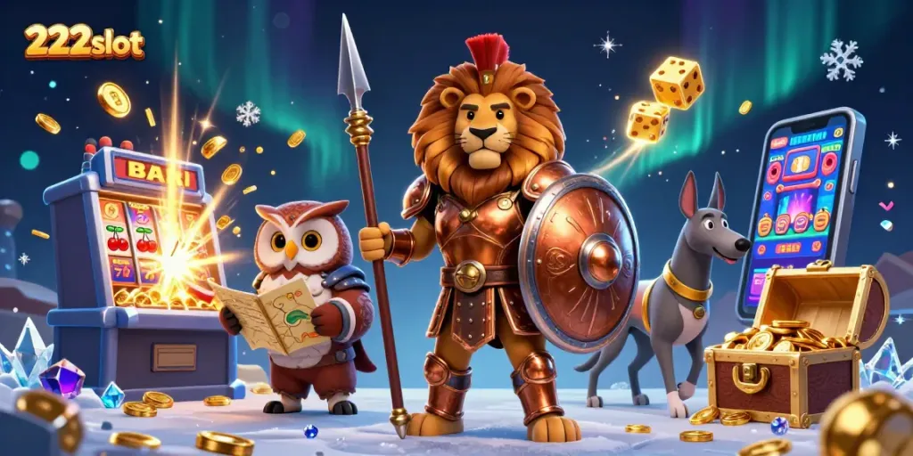 Gali pengalaman bermain 222slot dengan jackpot mengagumkan dan simbol keberuntungan yang memikat.