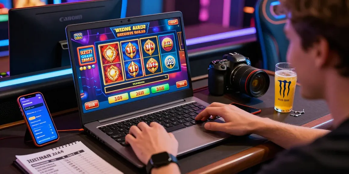 Exciting scene of a player enjoying credit card casinos online with colorful games displayed, creating a vibrant gaming atmosphere.