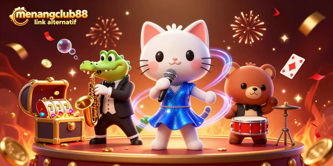 Experience winning strategies with menangclub88 link alternatif in a vibrant casino cartoon scene.