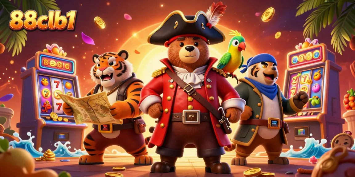 Spin the reels with 88clb1’s exciting slots featuring a pirate bear, tiger mate, and golden parrot.