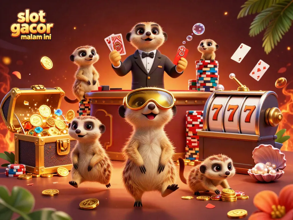 Menangkan slot gacor malam ini dengan koloni meerkat yang menjalankan kasino yang ramai.