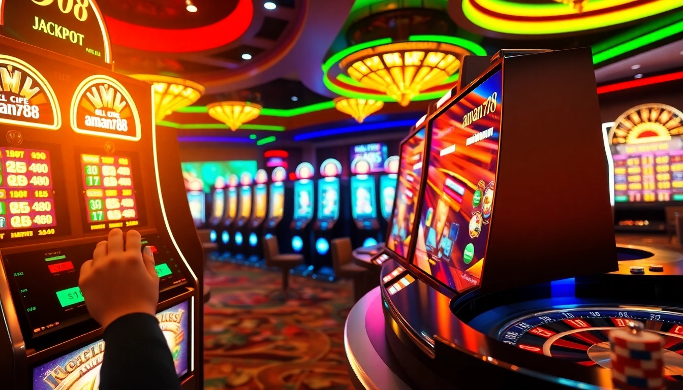 Rasakan aksi slot yang mendebarkan di AMAN788 dengan visual kasino yang hidup dan jackpot yang menarik.
