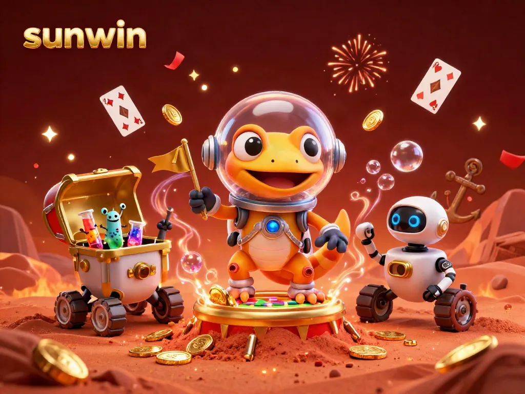Experience thrilling wins at Sunwin, a dynamic casino scene bursting with treasures and energy.