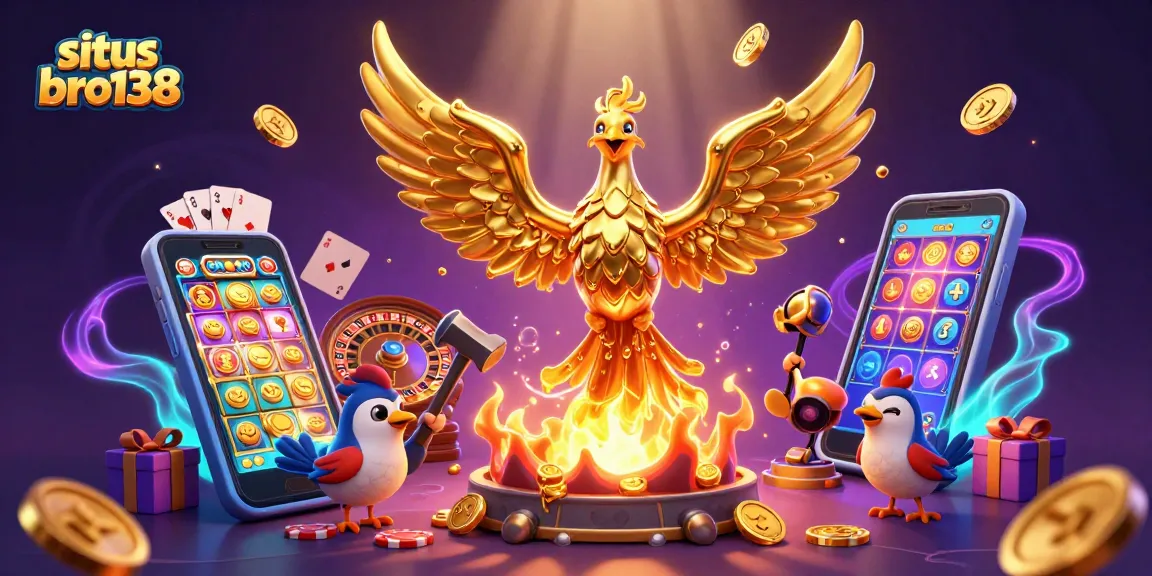 Mainkan situs bro138 dengan slot menarik dan keuntungan besar dalam ilustrasi mencolok.
