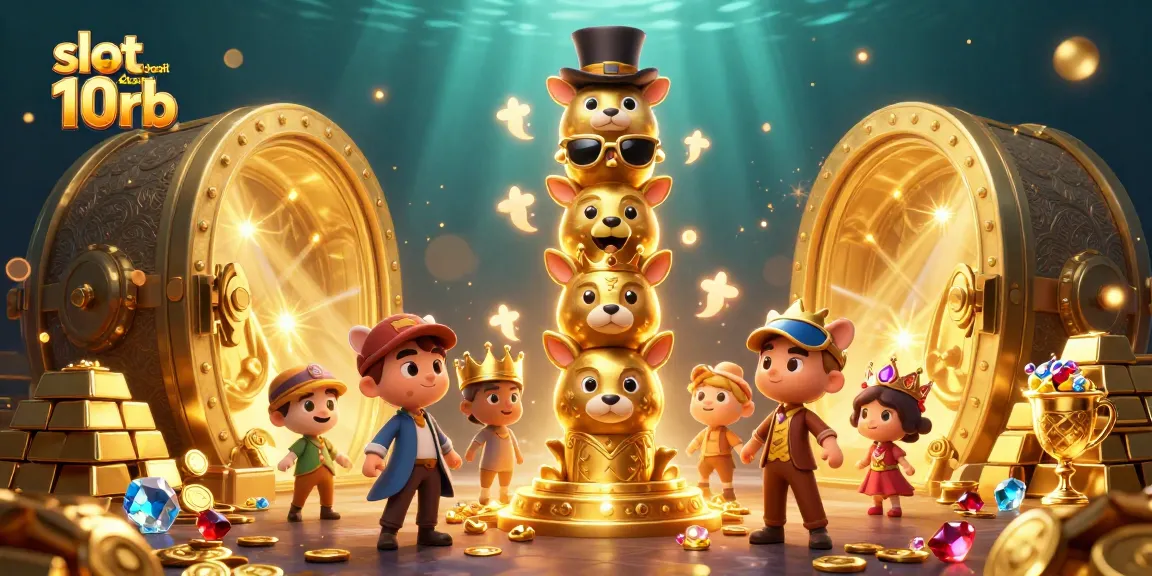 Spin and win with slot deposit 10rb in this vibrant casino illustration featuring dynamic treasures.