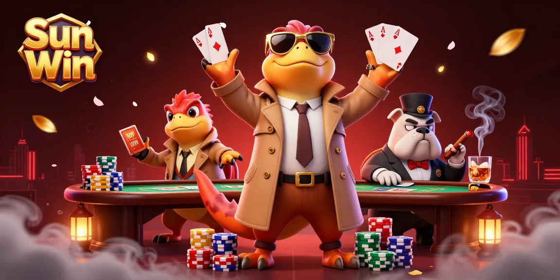 Engage with Sun Win at a VIP casino; raptors in a trench coat sneak in.